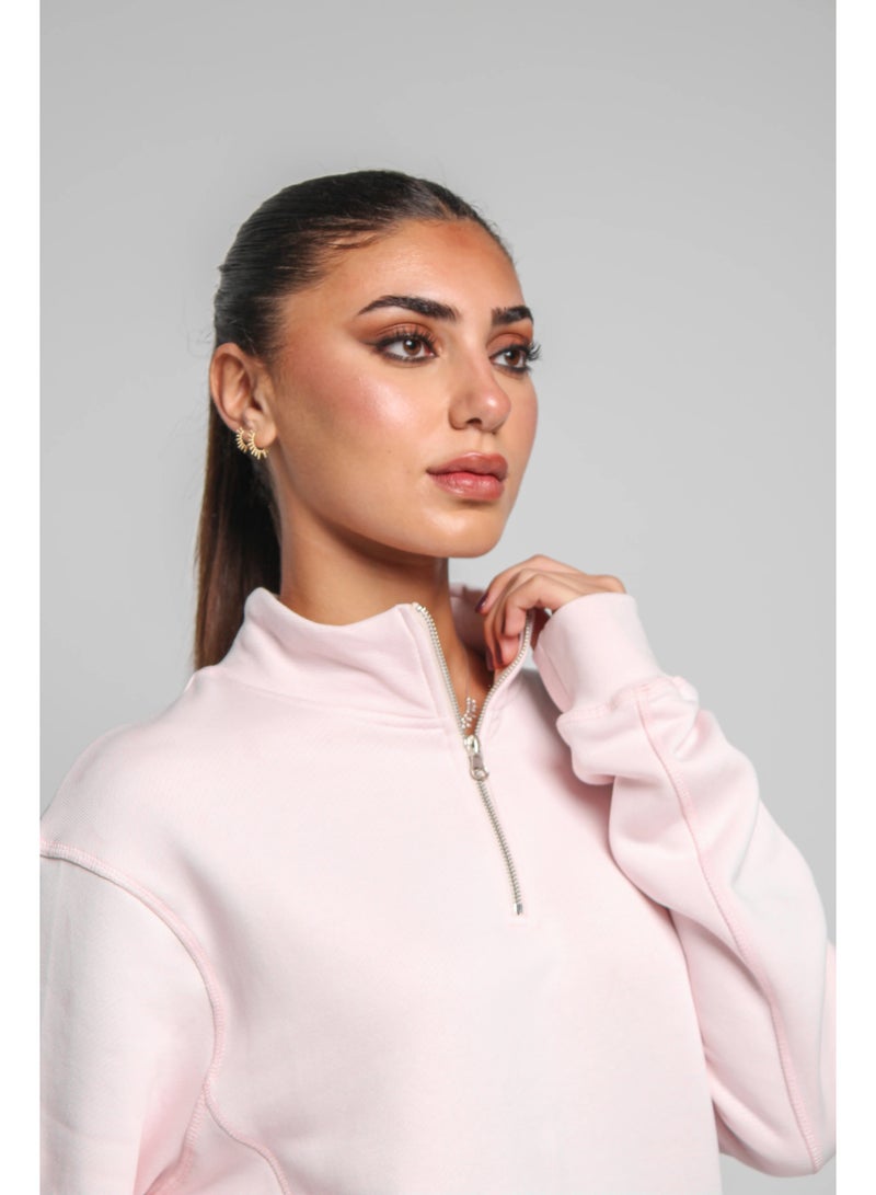 Basic Look Quarter zip Milton Sweatshirt - Image 4